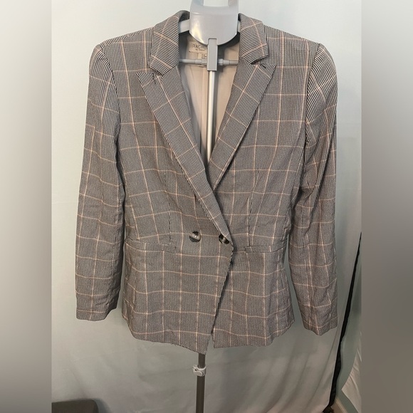 Rachel Zoe Women's Gray‎ Plaid Blazer size Medium - Picture 1 of 9